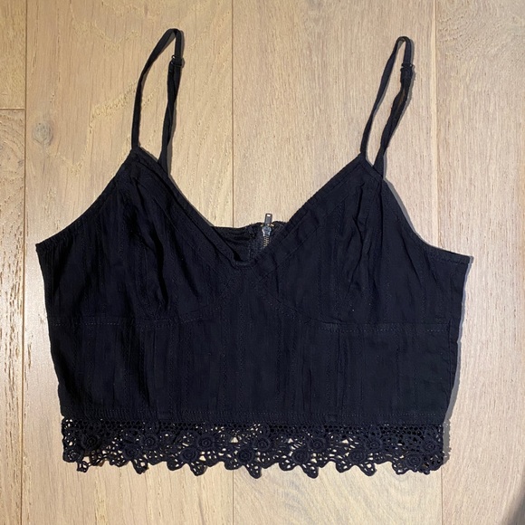 Forever 21 Crop Top with Lace Trim - Picture 1 of 2